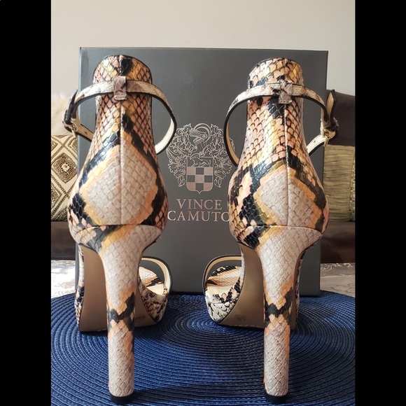 Vince Camuto Snake Print Heels - Picture 4 of 8